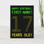 [ Thumbnail: Fun, Geeky, Nerdy "17 Years Old!" Birthday Card ]