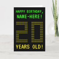 Fun, Geeky, Nerdy "20 YEARS OLD!" Birthday Card