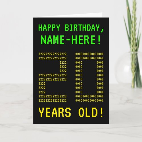 Fun Geeky Nerdy 20 YEARS OLD Birthday Card