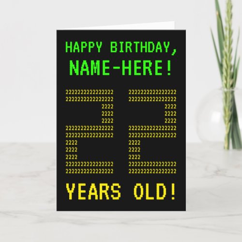 Fun Geeky Nerdy 22 YEARS OLD Birthday Card