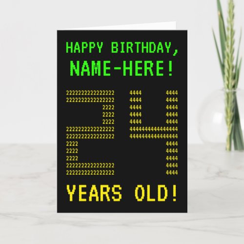 Fun Geeky Nerdy 24 YEARS OLD Birthday Card