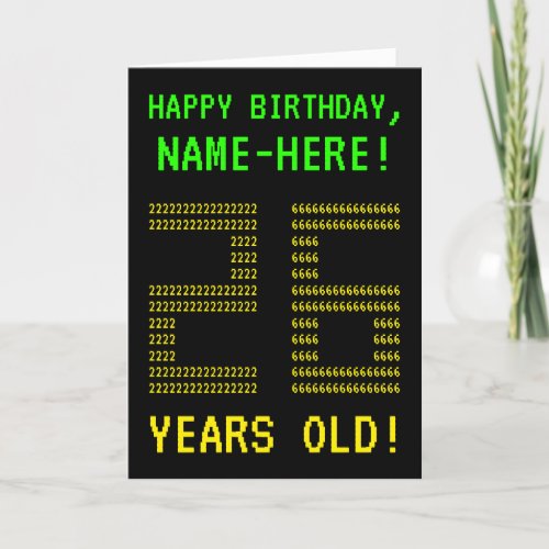 Fun Geeky Nerdy 26 YEARS OLD Birthday Card