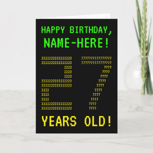 Fun, Geeky, Nerdy "27 YEARS OLD!" Birthday Card