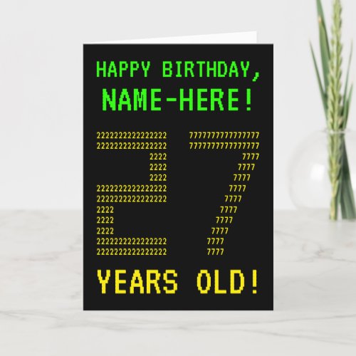 Fun Geeky Nerdy 27 YEARS OLD Birthday Card