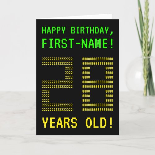 Fun Geeky Nerdy 28 YEARS OLD Birthday Card