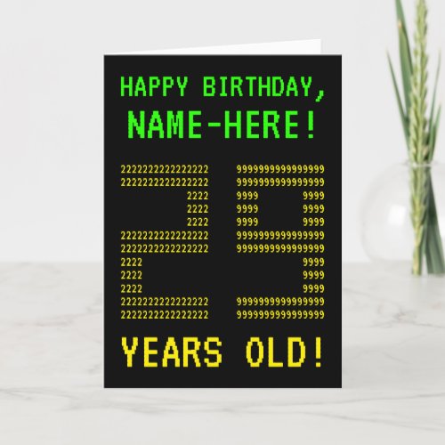 Fun Geeky Nerdy 29 YEARS OLD Birthday Card