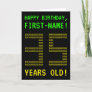 Fun, Geeky, Nerdy "35 YEARS OLD!" Birthday Card