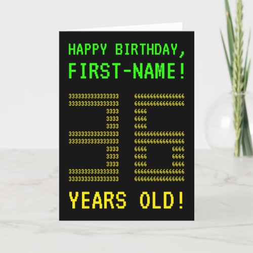 Fun Geeky Nerdy 36 YEARS OLD Birthday Card