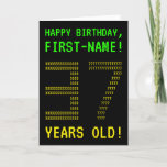 [ Thumbnail: Fun, Geeky, Nerdy "37 Years Old!" Birthday Card ]