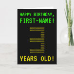 [ Thumbnail: Fun, Geeky, Nerdy "3 Years Old!" Birthday Card ]