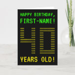 [ Thumbnail: Fun, Geeky, Nerdy "40 Years Old!" Birthday Card ]