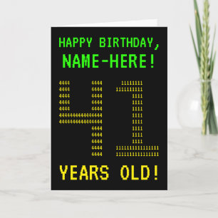 Fun, Geeky, Nerdy "41 YEARS OLD!" Birthday Card