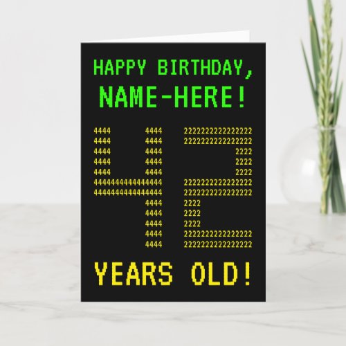 Fun Geeky Nerdy 42 YEARS OLD Birthday Card