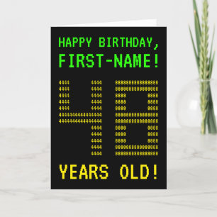 Fun, Geeky, Nerdy "48 YEARS OLD!" Birthday Card
