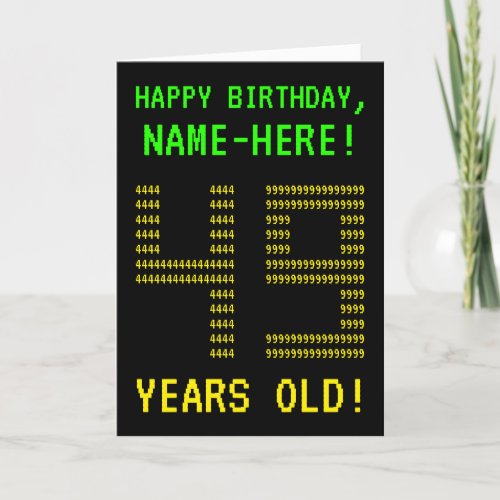 Fun Geeky Nerdy 49 YEARS OLD Birthday Card