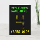 [ Thumbnail: Fun, Geeky, Nerdy "4 Years Old!" Birthday Card ]