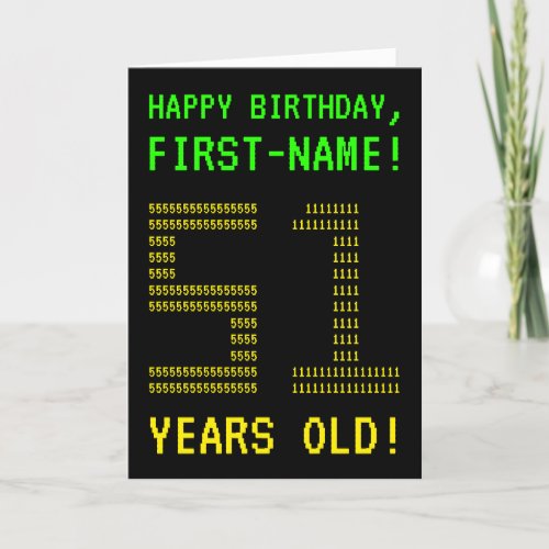 Fun Geeky Nerdy 51 YEARS OLD Birthday Card