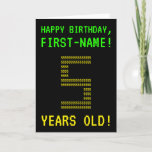 [ Thumbnail: Fun, Geeky, Nerdy "5 Years Old!" Birthday Card ]