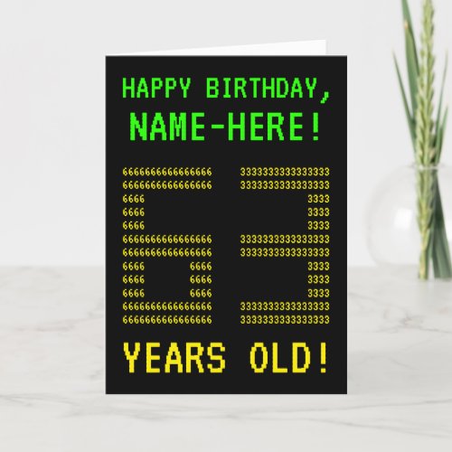 Fun Geeky Nerdy 63 YEARS OLD Birthday Card