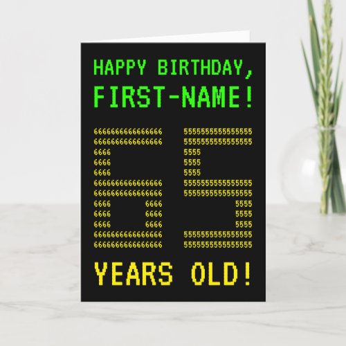 Fun Geeky Nerdy 65 YEARS OLD Birthday Card