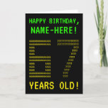 [ Thumbnail: Fun, Geeky, Nerdy "67 Years Old!" Birthday Card ]