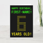 [ Thumbnail: Fun, Geeky, Nerdy "6 Years Old!" Birthday Card ]