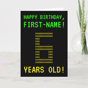 Fun, Geeky, Nerdy "6 YEARS OLD!" Birthday Card
