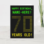 [ Thumbnail: Fun, Geeky, Nerdy "70 Years Old!" Birthday Card ]
