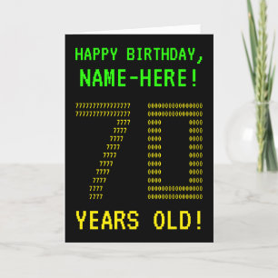 Fun, Geeky, Nerdy "70 YEARS OLD!" Birthday Card