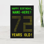 [ Thumbnail: Fun, Geeky, Nerdy "72 Years Old!" Birthday Card ]