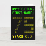 [ Thumbnail: Fun, Geeky, Nerdy "75 Years Old!" Birthday Card ]