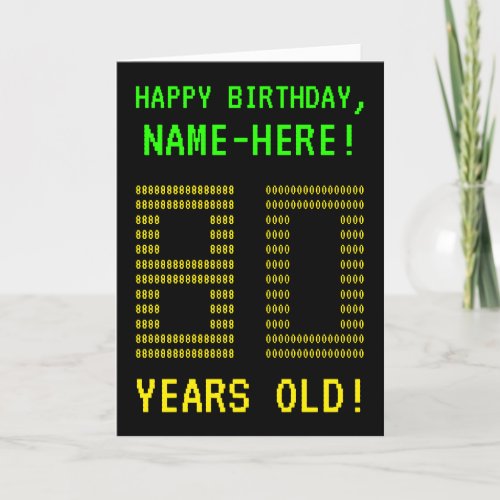 Fun Geeky Nerdy 80 YEARS OLD Birthday Card