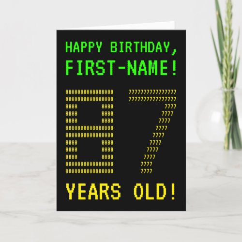 Fun Geeky Nerdy 87 YEARS OLD Birthday Card