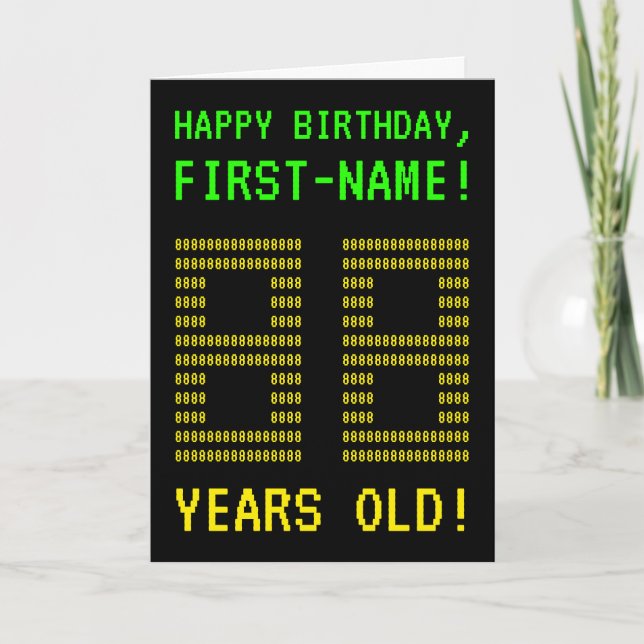 Fun, Geeky, Nerdy "88 YEARS OLD!" Birthday Card (Front)