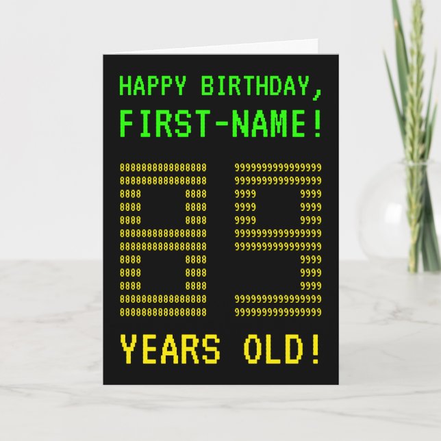 Fun, Geeky, Nerdy "89 YEARS OLD!" Birthday Card (Front)