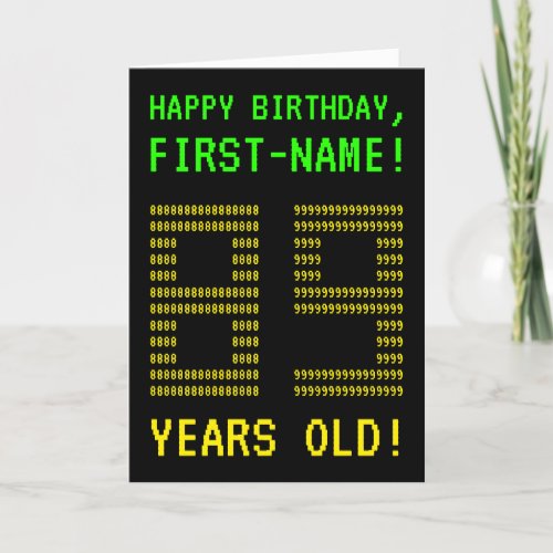 Fun Geeky Nerdy 89 YEARS OLD Birthday Card