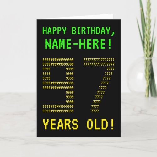 Fun Geeky Nerdy 97 YEARS OLD Birthday Card