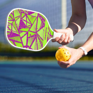 Fun Geometric Abstract Pattern Name  Pickleball Paddle