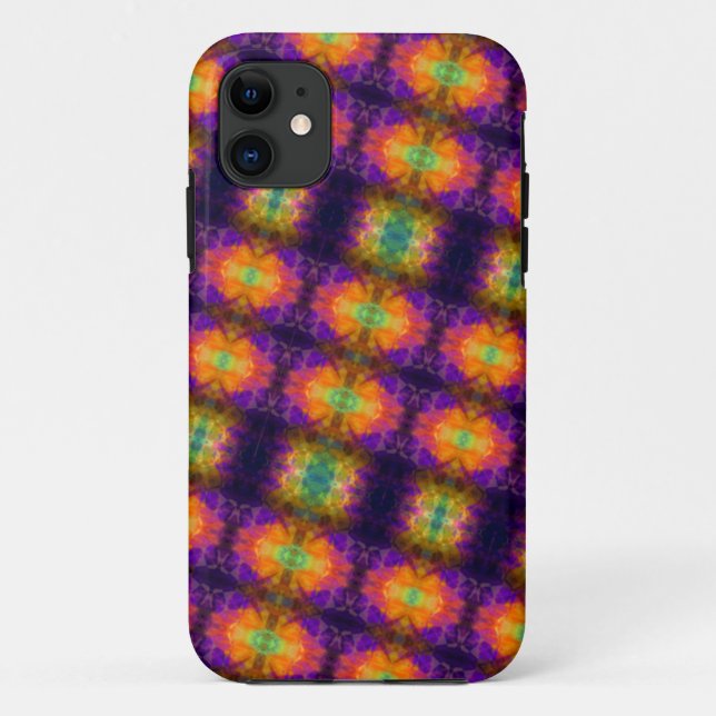Fun Geometric Colorful Pattern Case-Mate iPhone Ca Case (Back)