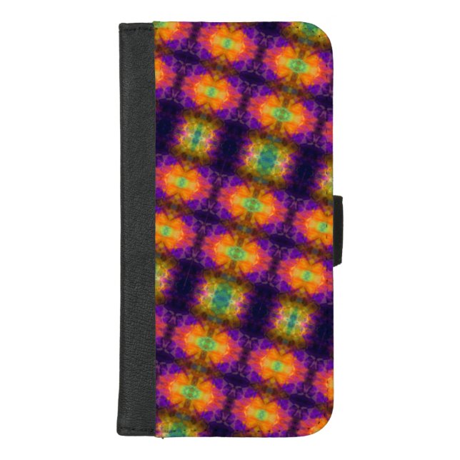 Fun Geometric Colorful Pattern iPhone Wallet Case (Front)