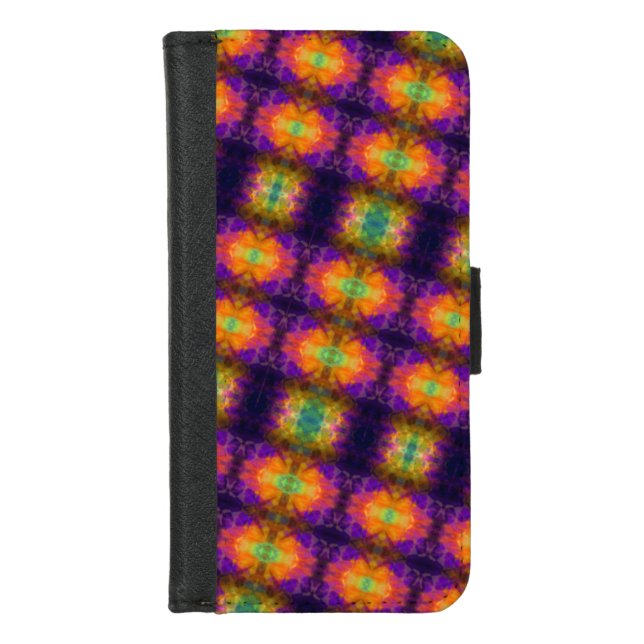 Fun Geometric Colorful Pattern iPhone Wallet Case (Front)