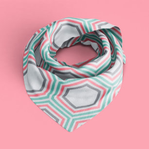 Fun Geometric Honeycomb Pattern Bandana