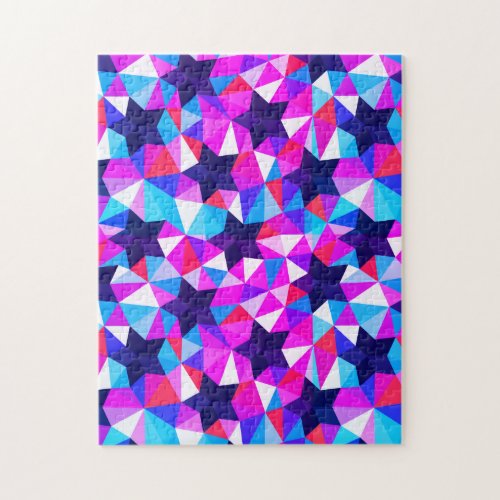 Fun Geometric Stars and Triangles All Occasion Jigsaw Puzzle