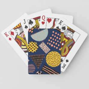 Fun Geometry: Abstract Multicolor Pattern Playing Cards