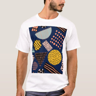 Fun Geometry: Abstract Multicolor Pattern T-Shirt