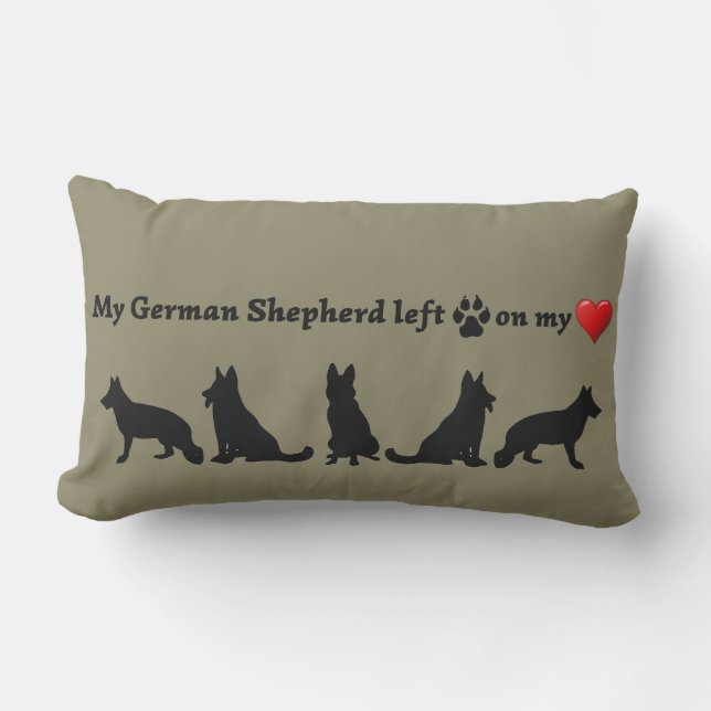 Fun German Shepherd Dog  Pet Quote Outdoor Pillow (Front)