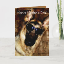 Fun German Shepherd Mother's Day Card