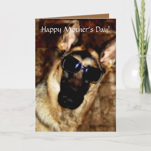 Fun German Shepherd Mothers Day Card