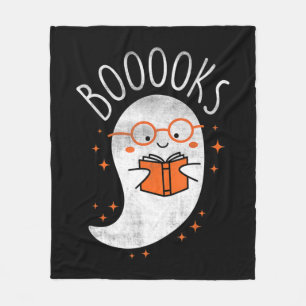 Fun Ghost Book Reading Halloween Cute Teacher Top Fleece Blanket