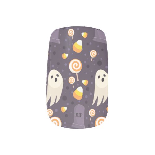 Fun Ghost Candy Corn Halloween Design Nails Minx Nail Art